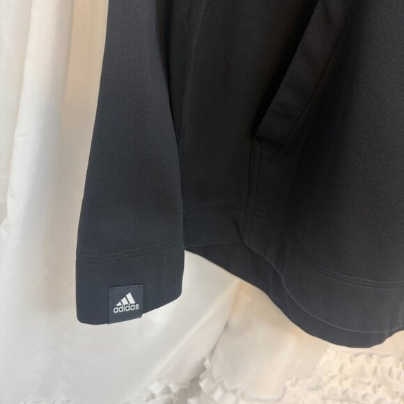 Adidas Black Pullover Hoodie Sweatshirt Mens Large Kangaroo Pocket - Picture 5 of 10